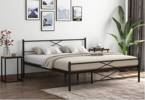 What does a Metal bed frame do?